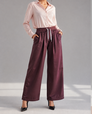 Wide leg Pleated Trousers