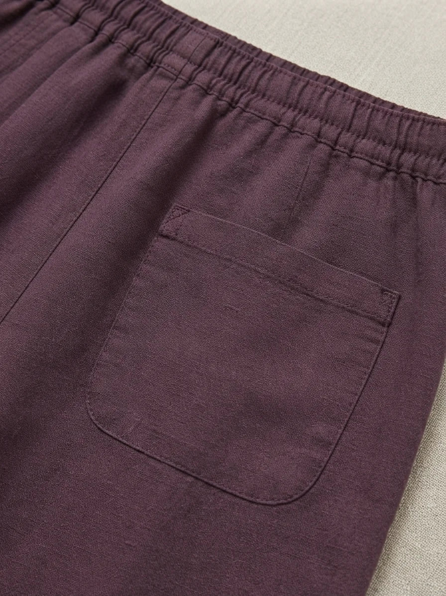 Norzay Wide Leg Pleated Trouser – Maroon