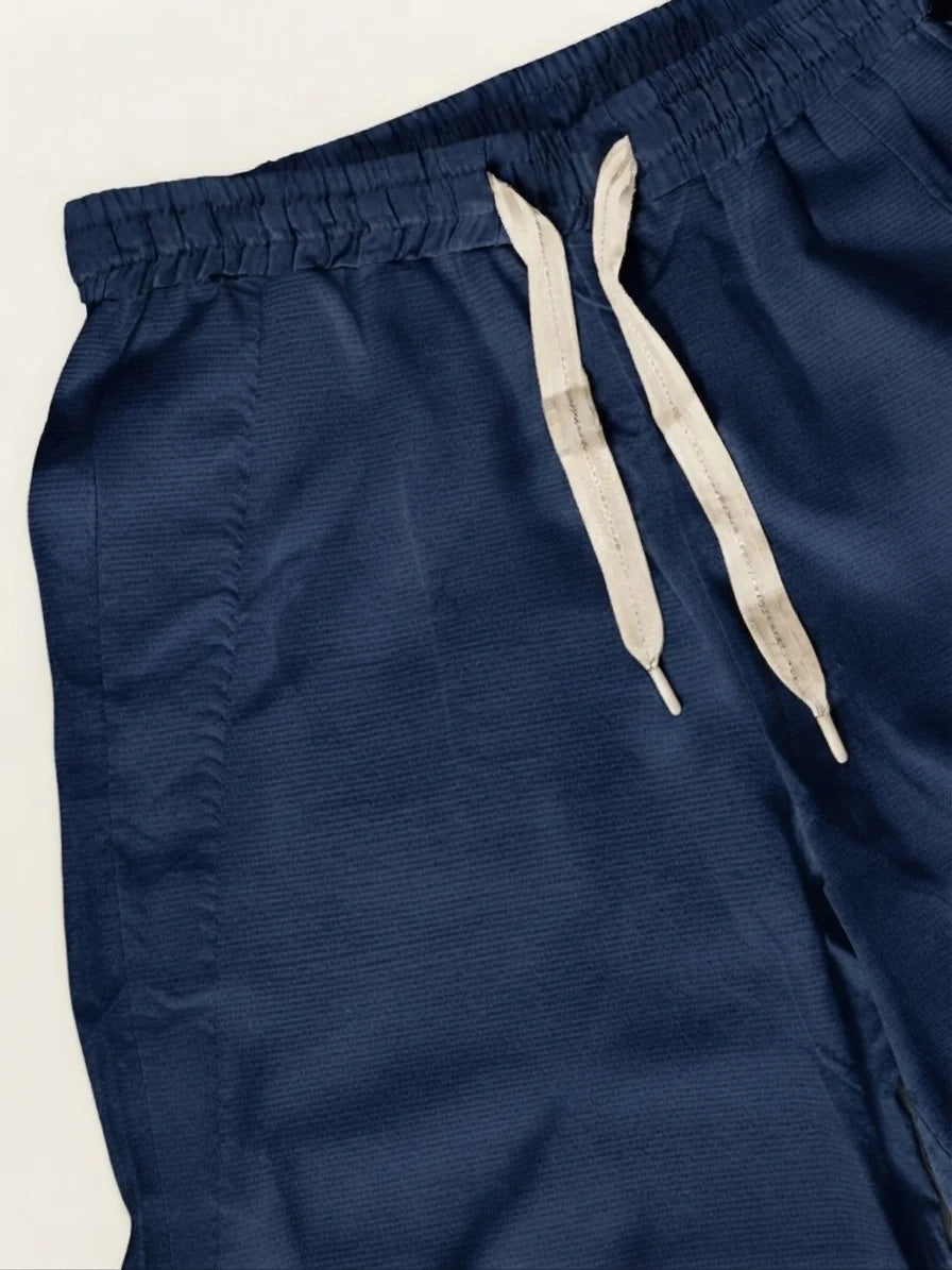 Norzay Wide Leg Pleated Trouser – Navy Blue