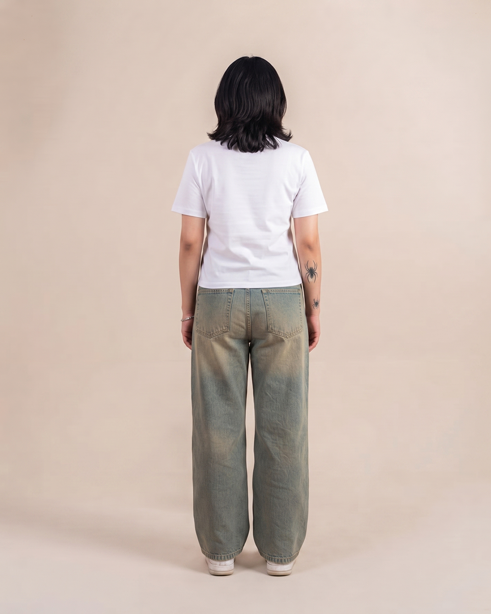 Norzay Wide leg Jeans - Sand Blue