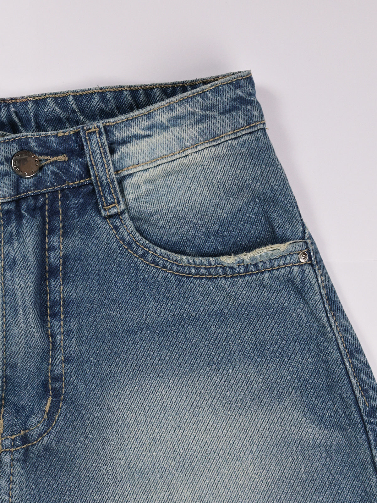 Norzay Airy Blue Washed Wide Leg Jeans
