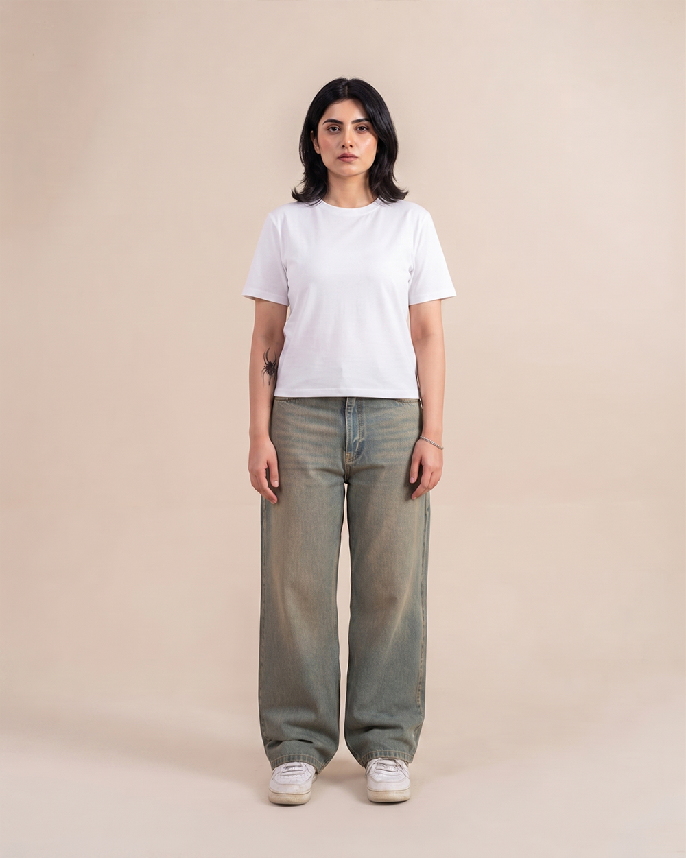 Norzay Wide leg Jeans - Sand Blue