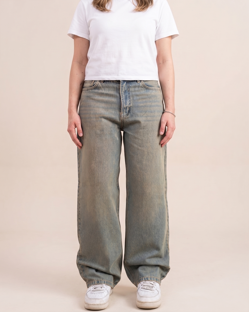Norzay Wide leg Jeans - Sand Blue