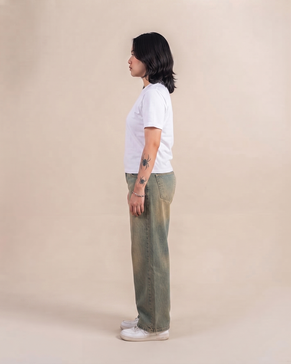 Norzay Wide leg Jeans - Sand Blue