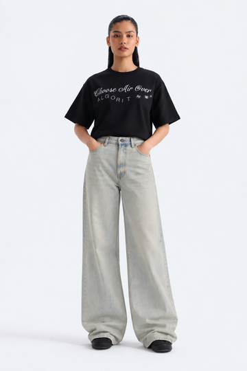Norzay Wide-Leg Jeans - Sand Light