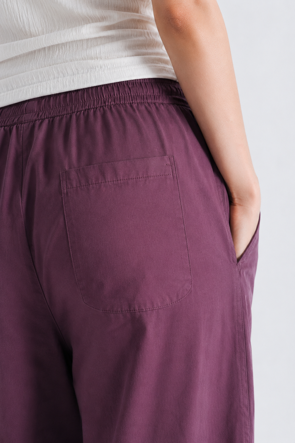 Norzay Wide Leg Pleated Trouser – Maroon