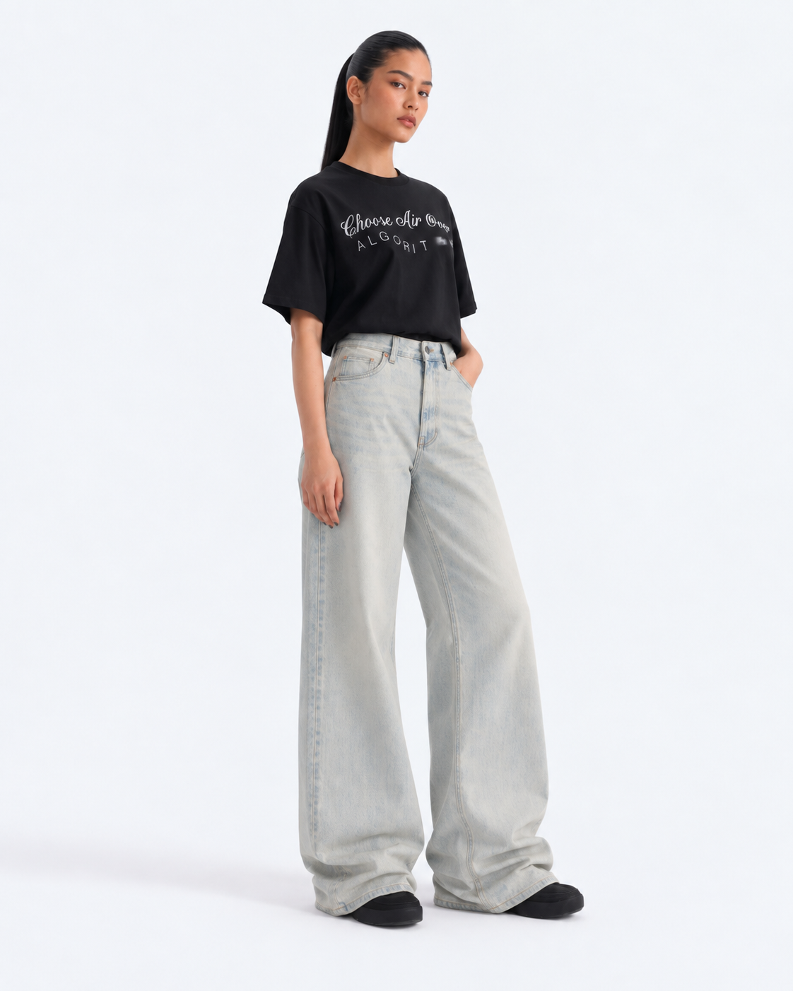Norzay Wide-Leg Jeans - Sand Light