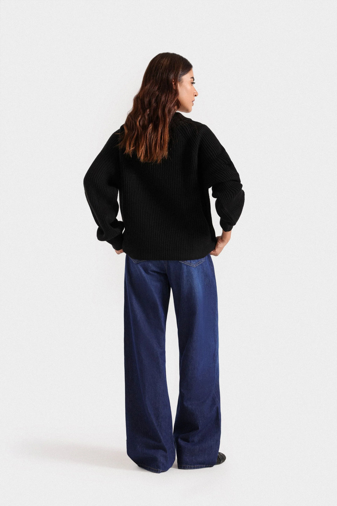 Norzay wide leg Jeans - Navy blue