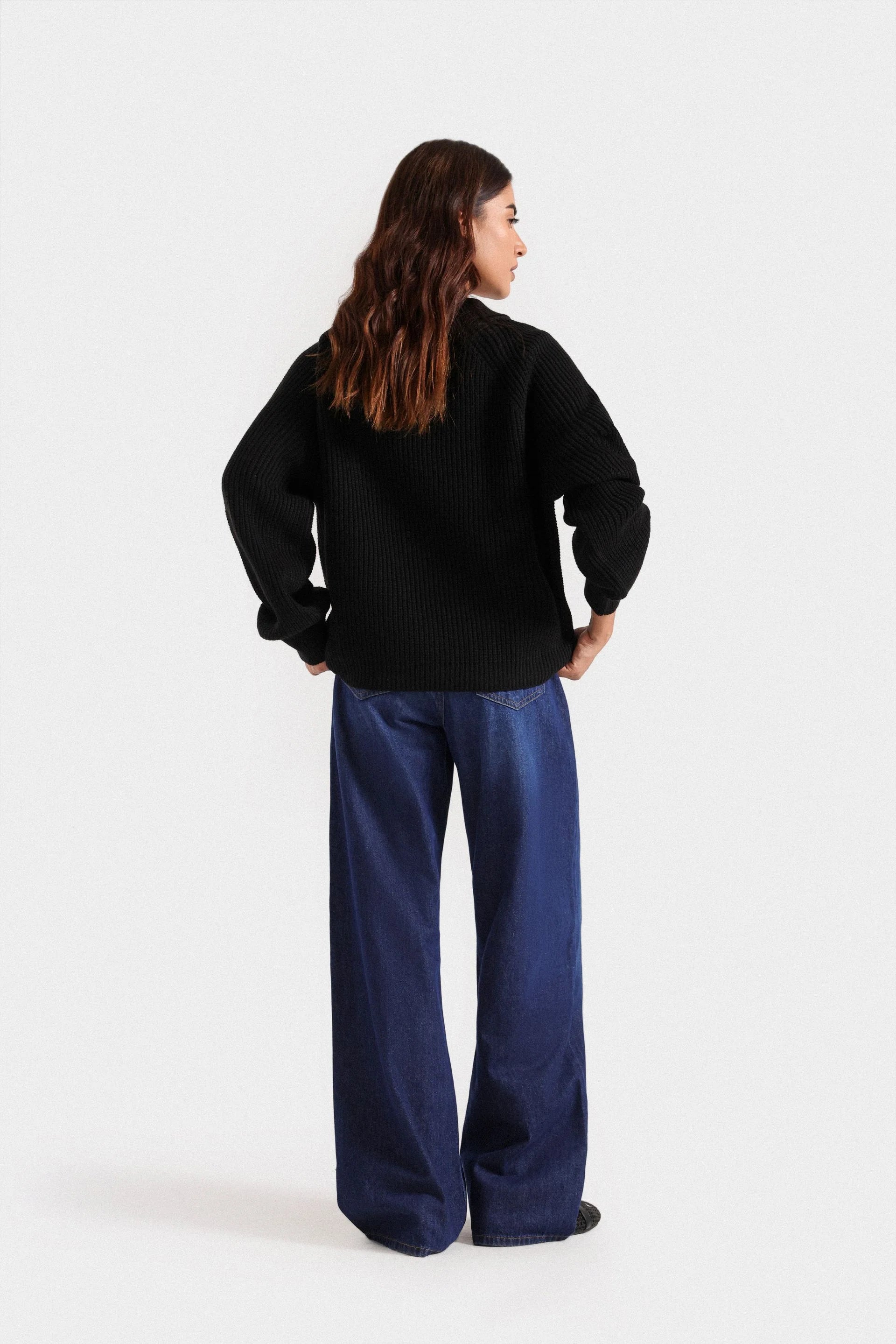 Norzay wide leg Jeans - Navy blue