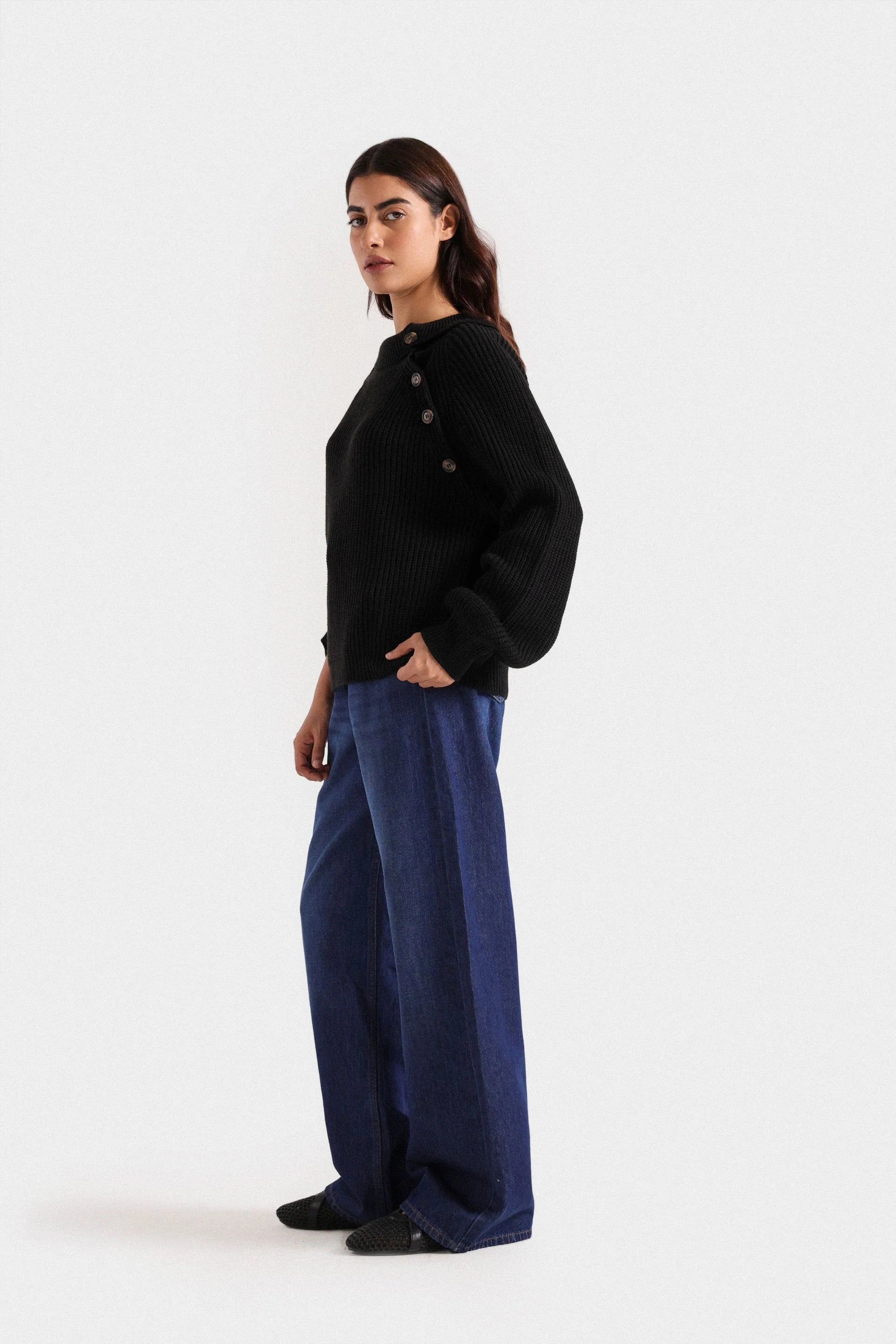 Norzay wide leg Jeans - Navy blue