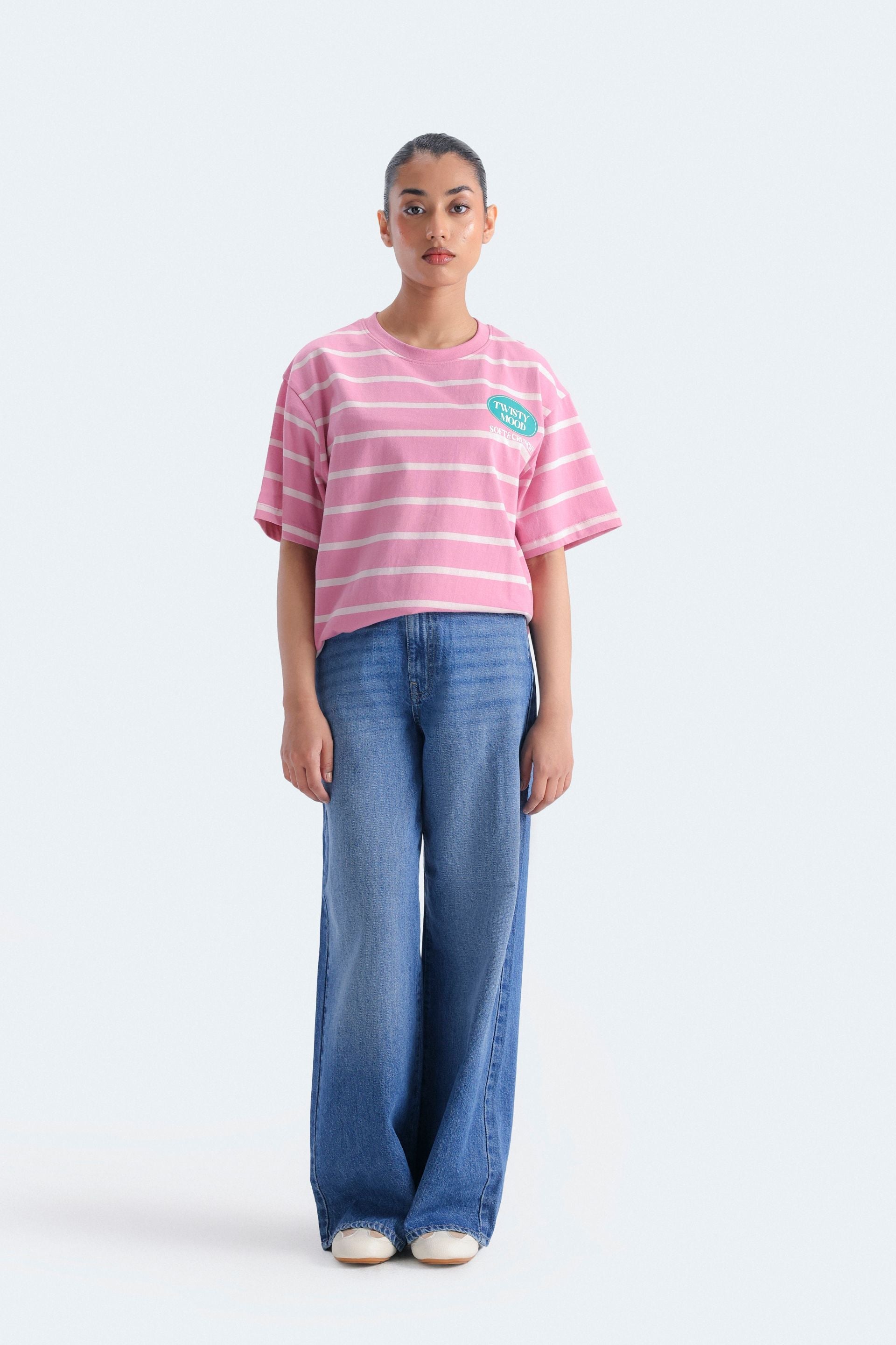 Norzay Wide leg Jeans - Mid blue