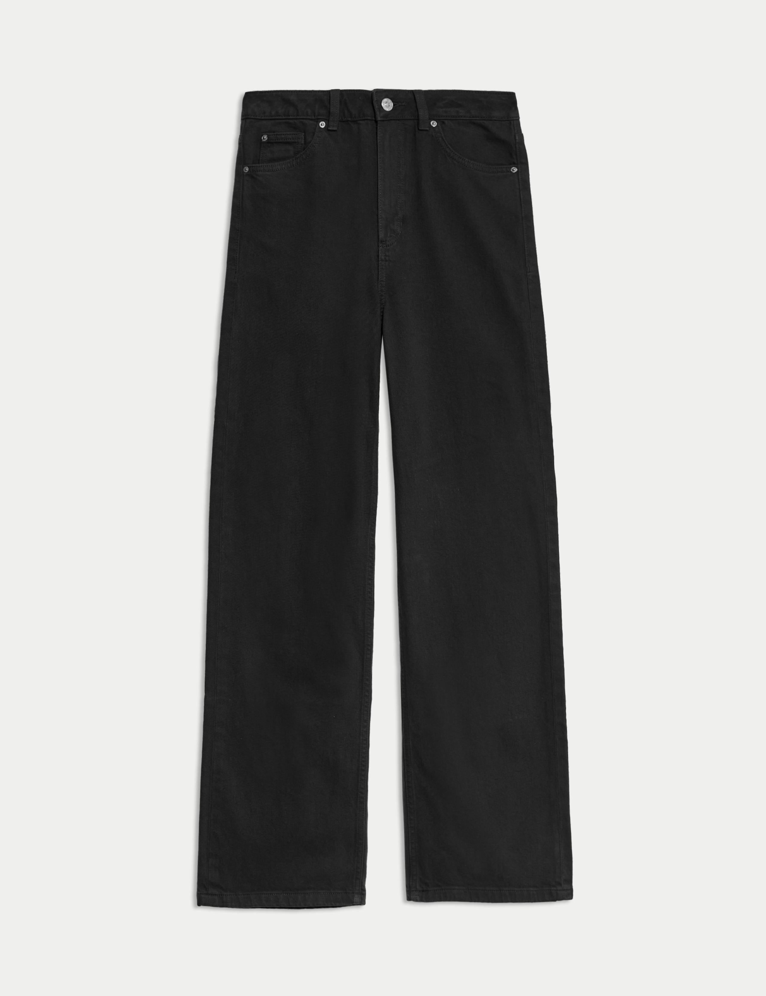 Norzay Wide-Leg Jeans - Pure Black